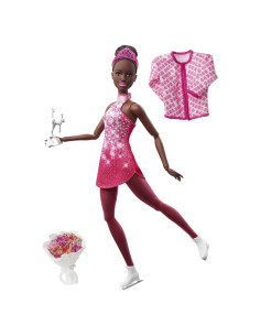 Muñeca Barbie Patinadora de Invierno 30.48 cm Rosa Mattel