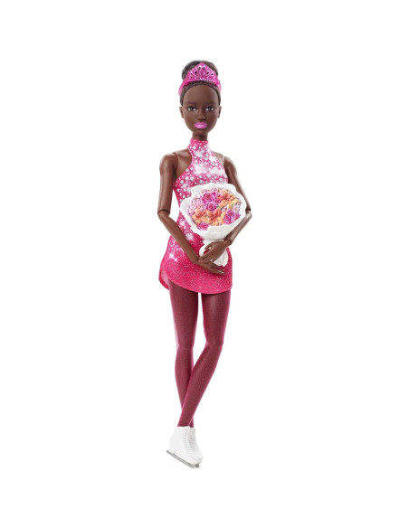 Muñeca Barbie Patinadora de Invierno 30.48 cm Rosa Mattel