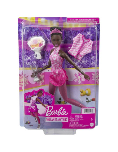Muñeca Barbie Patinadora de Invierno 30.48 cm Rosa Mattel