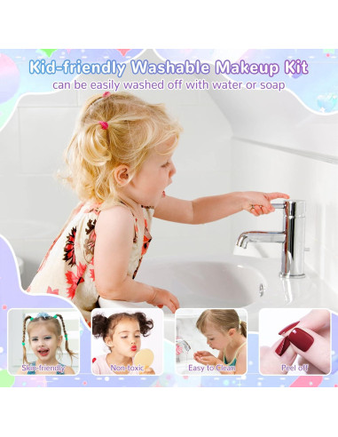 Kit de Maquillaje para Niñas Merabufa 45 en 1 No Tóxico