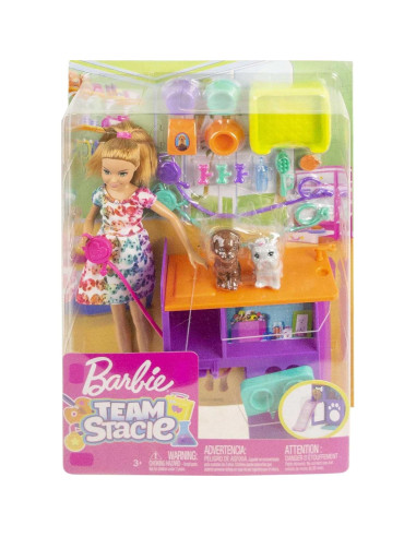Muñeca Stacie con Cachorros y Estación de Juego - Barbie