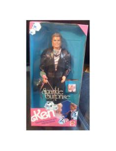 Muñeco Ken Barbie Sorpresa Brillante Tux Rosa 1991