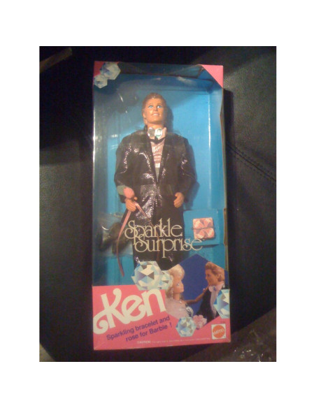 Muñeco Ken Barbie Sorpresa Brillante Tux Rosa 1991
