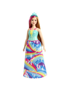 Muñeca Princesa Barbie Dreamtopia 30 cm Rubia con Mechas Rosadas