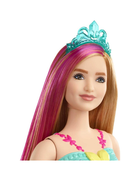 Muñeca Princesa Barbie Dreamtopia 30 cm Rubia con Mechas Rosadas