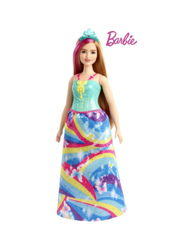Muñeca Princesa Barbie Dreamtopia 30 cm Rubia con Mechas Rosadas