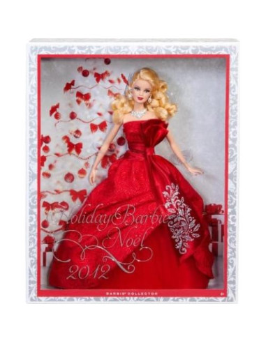 Muñeca Barbie Coleccionista Fiesta 2012 con Vestido Rojo