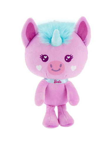Peluche Unicornio Rosa Barbie 17.78 cm con Collar Brillante