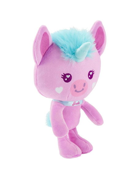 Peluche Unicornio Rosa Barbie 17.78 cm con Collar Brillante