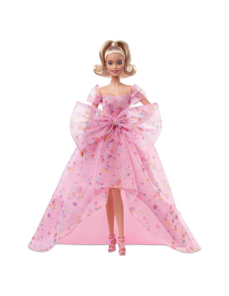 Muñeca Barbie Deseos de Cumpleaños 29.2cm Rubia con Gown Rosa