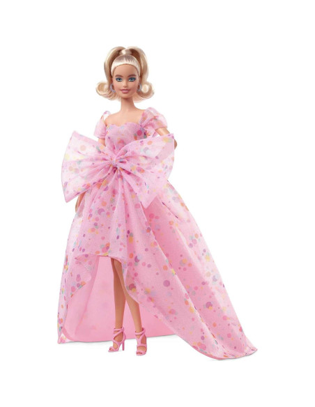Muñeca Barbie Deseos de Cumpleaños 29.2cm Rubia con Gown Rosa