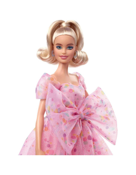 Muñeca Barbie Deseos de Cumpleaños 29.2cm Rubia con Gown Rosa