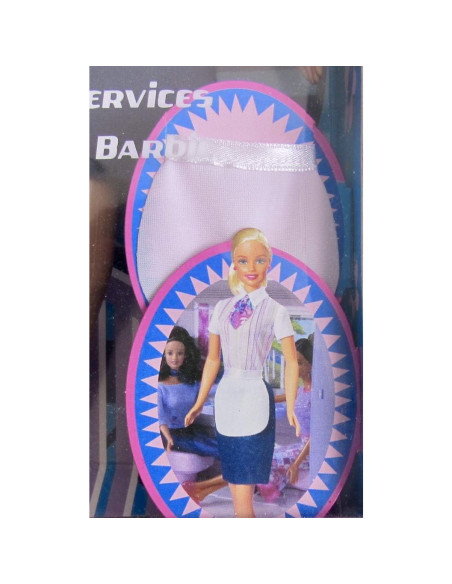 Muñeca Barbie Tren de Viaje Divertido con Bolsa y Delantal