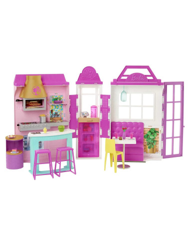 Juego de Restaurante Barbie Cook 'n Grill con 30 Piezas