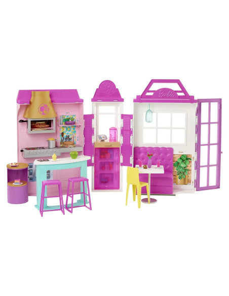 Juego de Restaurante Barbie Cook 'n Grill con 30 Piezas