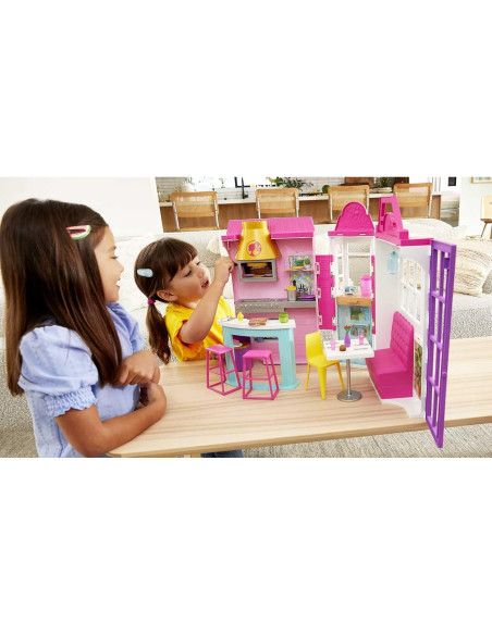 Juego de Restaurante Barbie Cook 'n Grill con 30 Piezas