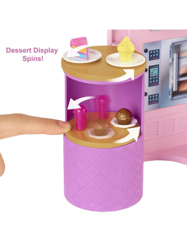 Juego de Restaurante Barbie Cook 'n Grill con 30 Piezas