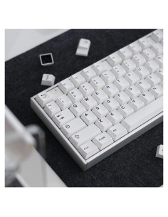 Juego de Teclas Blancas Doubleshot Mintcaps para Teclado Mecánico