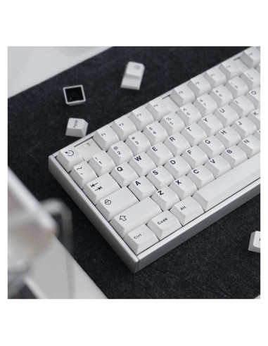 Juego de Teclas Blancas Doubleshot Mintcaps para Teclado Mecánico