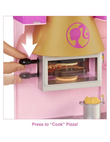 Juego de Restaurante Barbie Cook 'n Grill con 30 Piezas