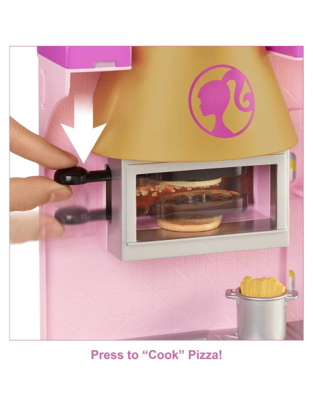 Juego de Restaurante Barbie Cook 'n Grill con 30 Piezas