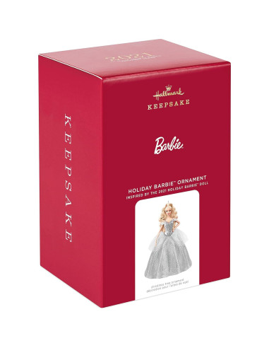 Adorno Navideño Hallmark 2021 Muñeca Barbie 11.68 cm