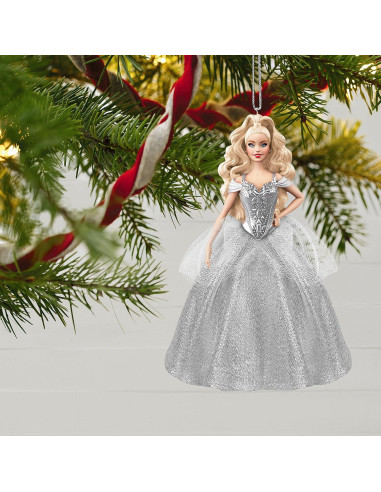 Adorno Navideño Hallmark 2021 Muñeca Barbie 11.68 cm