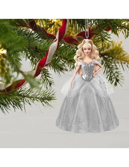 Adorno Navideño Hallmark 2021 Muñeca Barbie 11.68 cm