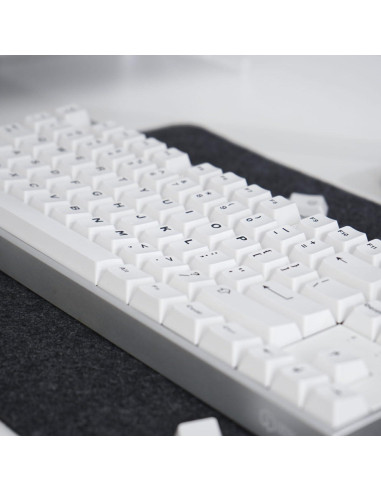 Juego de Teclas Blancas Doubleshot Mintcaps para Teclado Mecánico