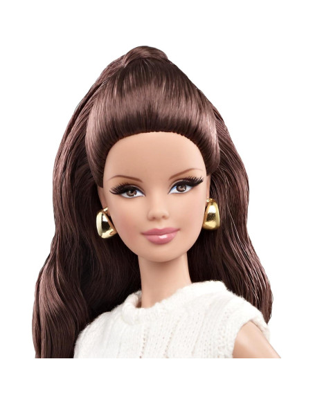Muñeca Barbie Coleccionista Look Compradora Ciudad Vestido Blanco