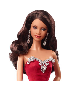 Muñeca de Navidad Barbie 2015 Afroamericana CHR78 Mattel 2