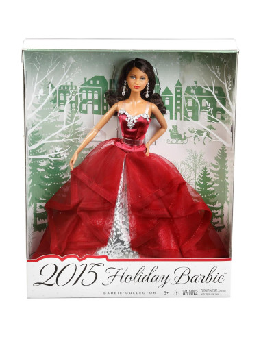 Muñeca de Navidad Barbie 2015 Afroamericana CHR78 Mattel