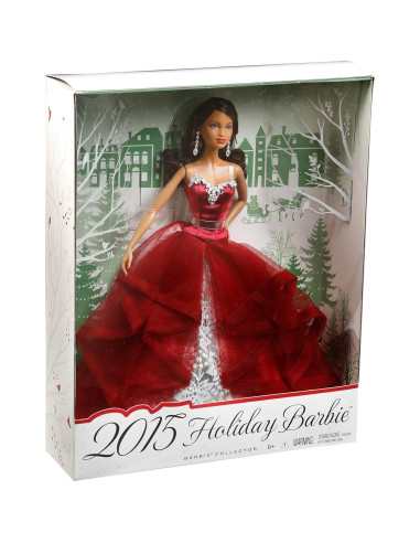 Muñeca de Navidad Barbie 2015 Afroamericana CHR78 Mattel