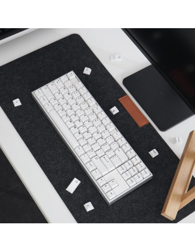 Juego de Teclas Blancas Doubleshot Mintcaps para Teclado Mecánico