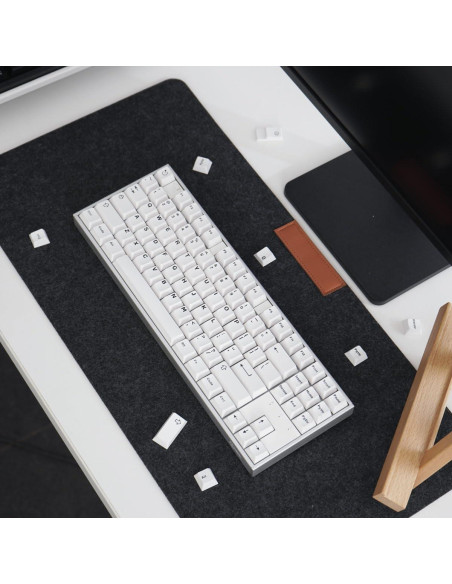 Juego de Teclas Blancas Doubleshot Mintcaps para Teclado Mecánico