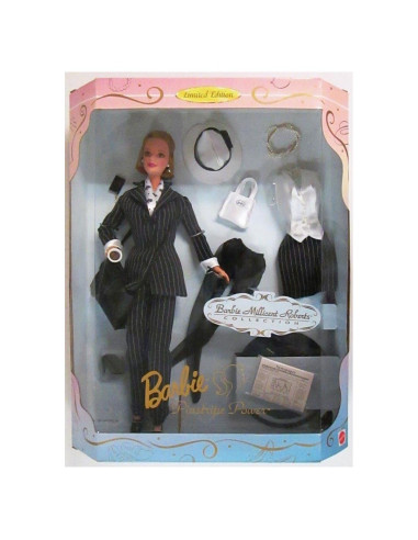 Muñeca Barbie Millicent Roberts Pinstripe Power Mattel 1997