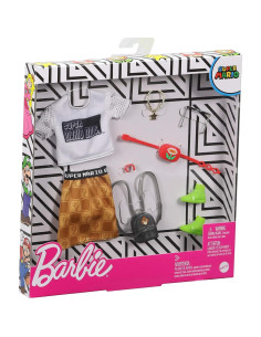 Paquete de Ropa de Moda Barbie Super Mario con 6 Accesorios 2