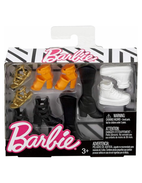 Paquete de 5 Zapatos para Muñecas Barbie Original y Petite