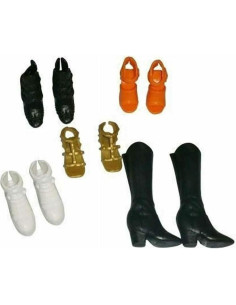Paquete de 5 Zapatos para Muñecas Barbie Original y Petite 2