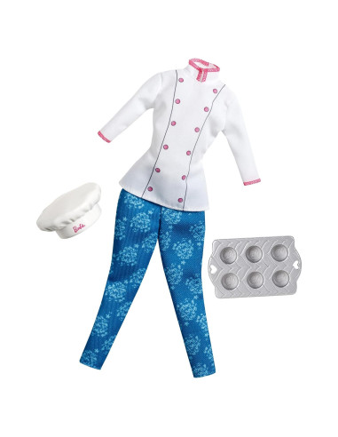 Ropa de Carrera para Muñeca Barbie Pastelera con Accesorios