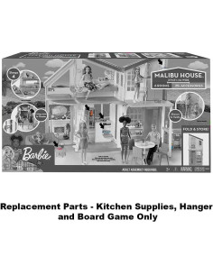 Piezas de Repuesto para Casa Malibu de Barbie FXG57 - Bandeja, Sartén y Más 2