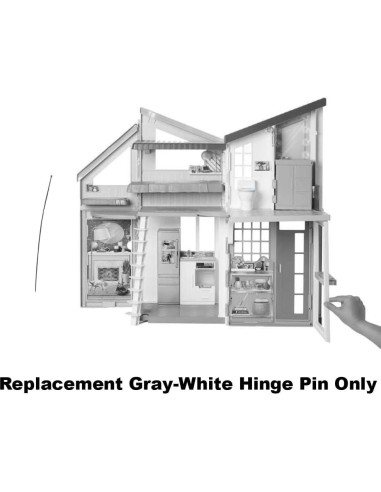Pasador de Bisagra Gris-Blanco de Repuesto Barbie FXG57