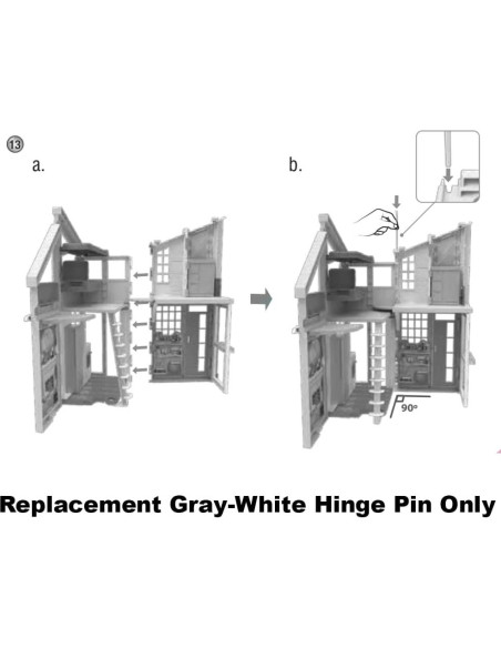 Pasador de Bisagra Gris-Blanco de Repuesto Barbie FXG57