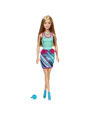 Muñeca Barbie con Anillo Azul y Vestido Casual - Mattel