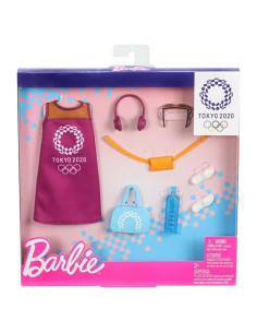 Paquete de Ropa Barbie Juegos Olímpicos Tokio 2020 con 6 Accesorios
