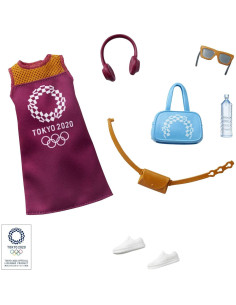 Paquete de Ropa Barbie Juegos Olímpicos Tokio 2020 con 6 Accesorios 2