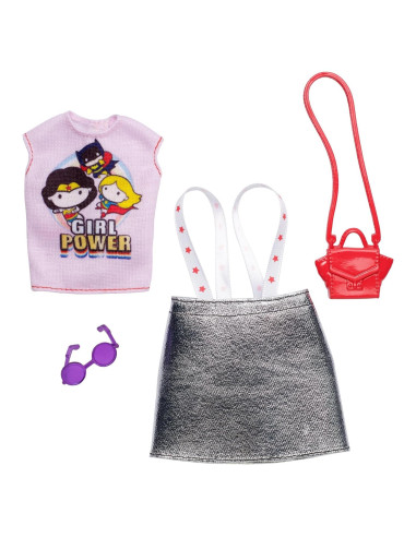 Paquete de Moda Barbie DC Comics Poder Femenino - Atuendo y Accesorios