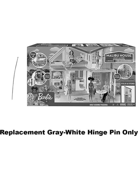 Pasador de Bisagra Gris-Blanco de Repuesto Barbie FXG57