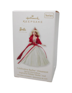 Adorno de Navidad Barbie Celebración 2010 Hallmark 12.95cm 2