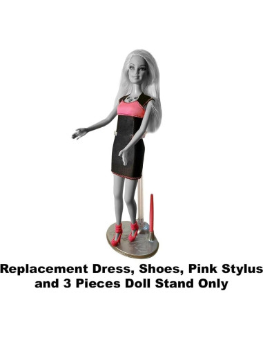 Piezas de Repuesto Barbie Y8178 - Vestido, Zapatos y Estilógrafo